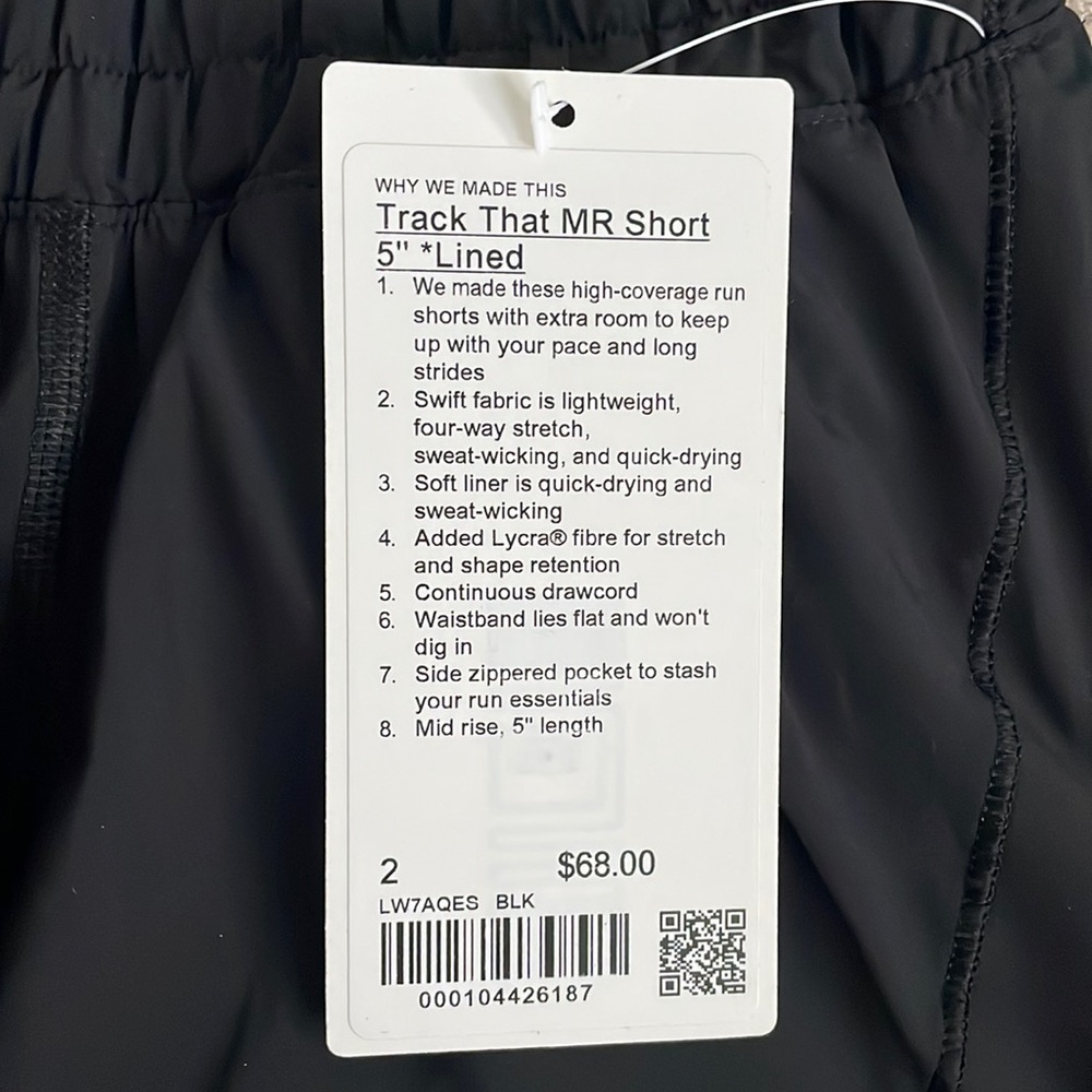 NWT Lululemon Track That Mid Rise Short 5" Lined
Black Size 2 - Picture 4 of 8